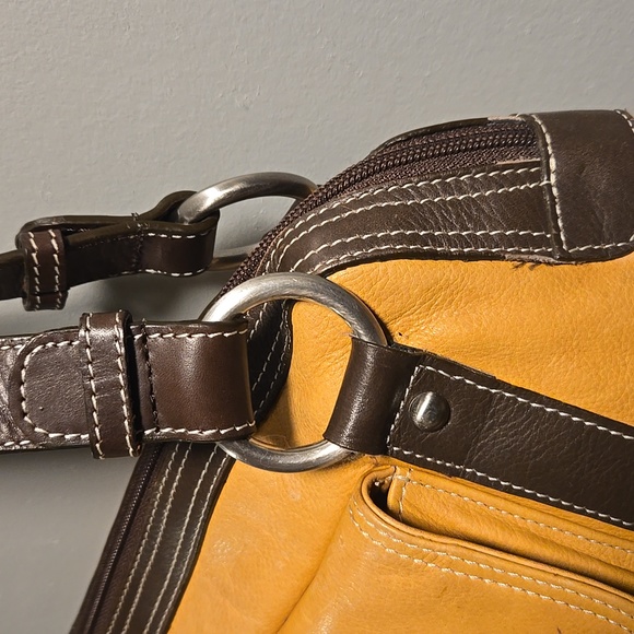 Sophia Visconti Yellow and Brown Shoulder Bag - Picture 8 of 10